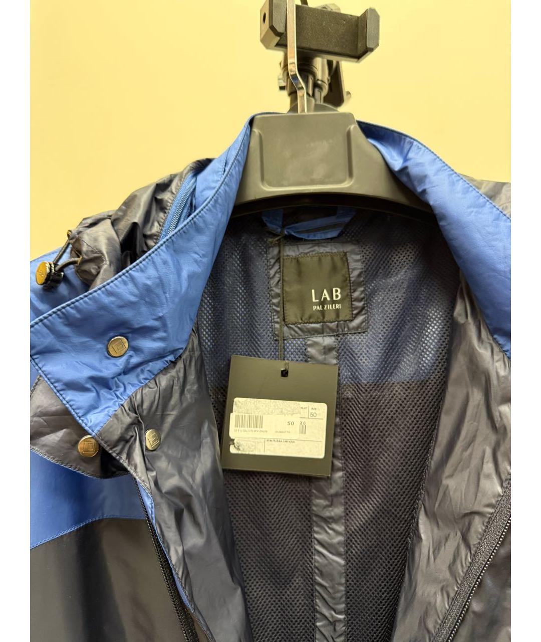 PAL ZILERI Темно-синий полиэстеровый тренч / плащ, фото 6