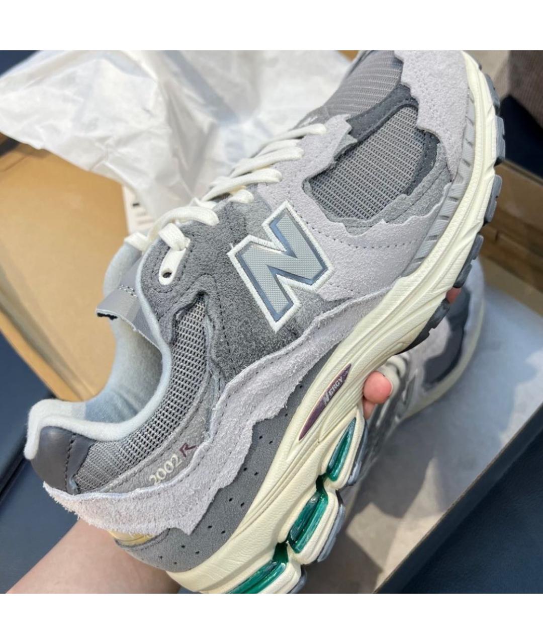 NEW BALANCE Серые замшевые кроссовки, фото 3