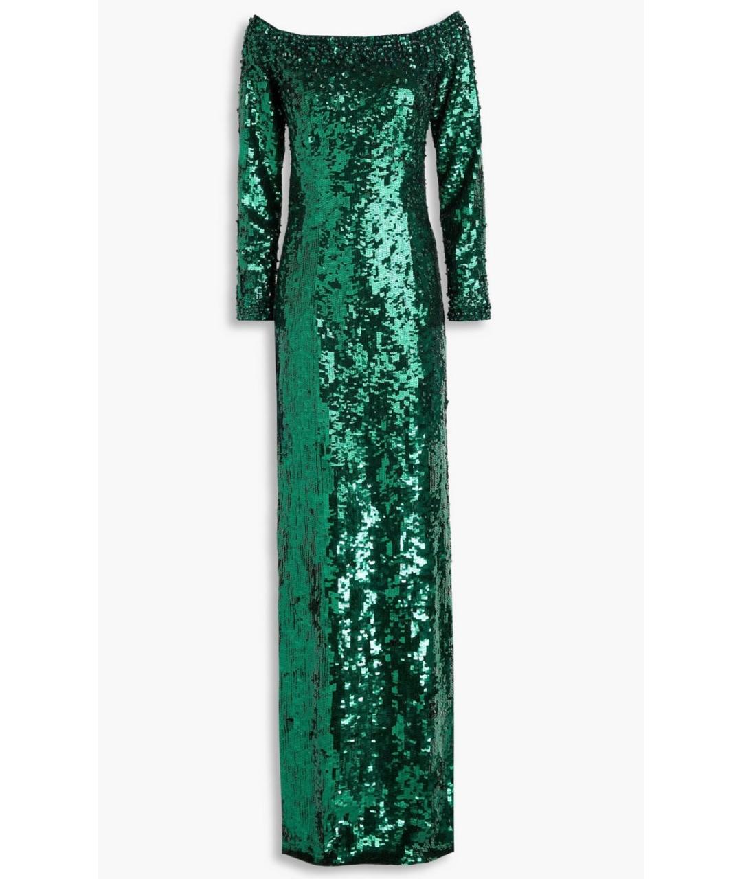 JENNY PACKHAM Зеленые полиэстеровое коктейльное платье, фото 5