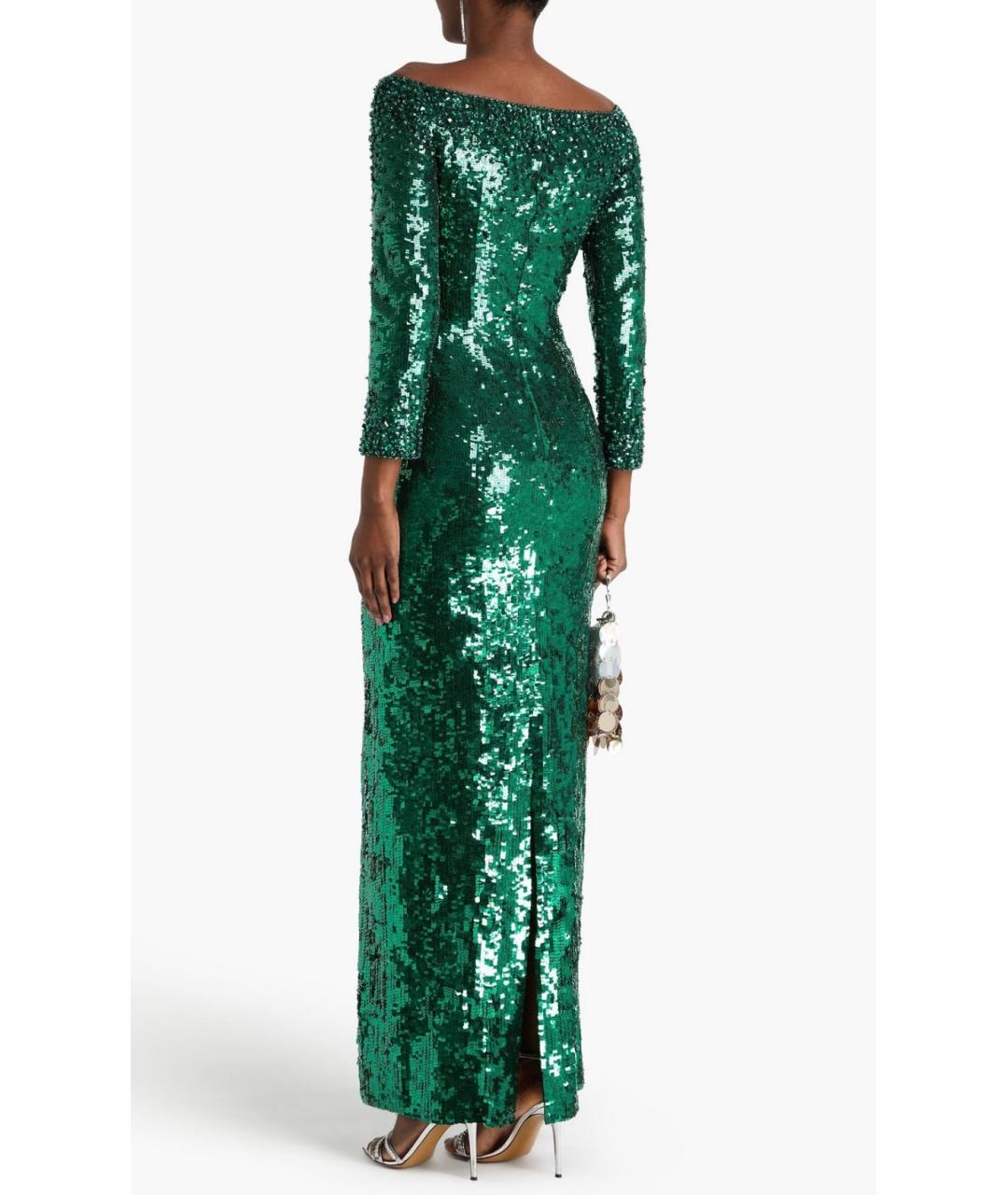 JENNY PACKHAM Зеленые полиэстеровое коктейльное платье, фото 3