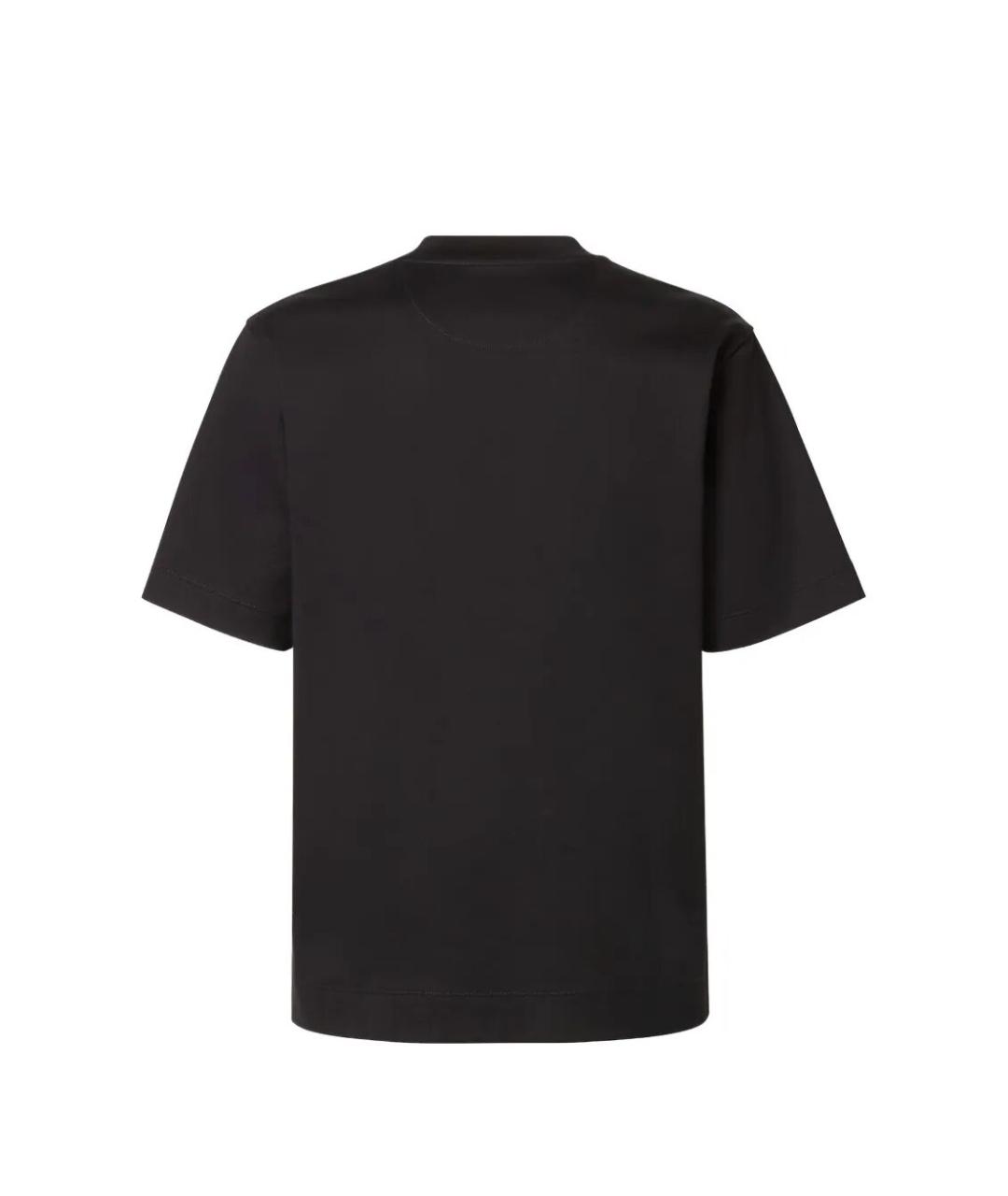 FENDI Черная хлопковая футболка, фото 2