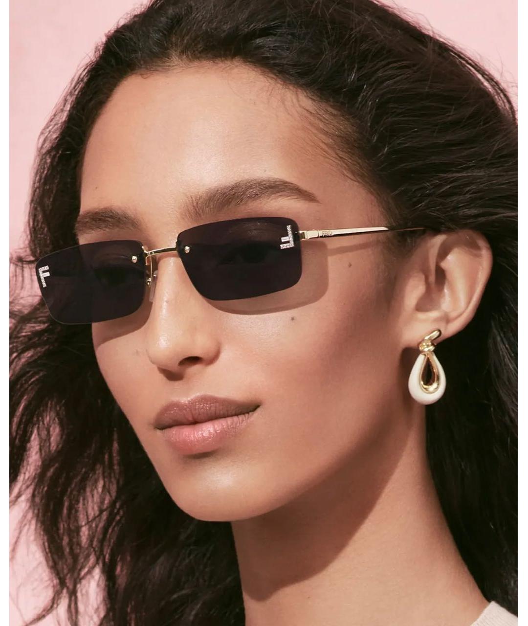 FENDI Серые металлические солнцезащитные очки, фото 6