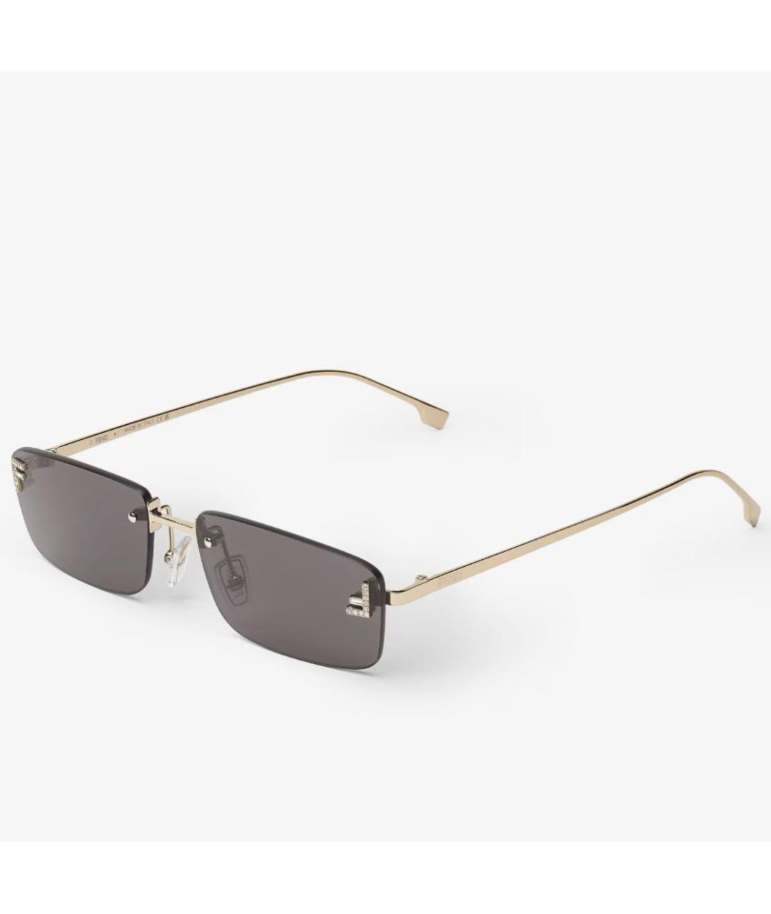 FENDI Серые металлические солнцезащитные очки, фото 7