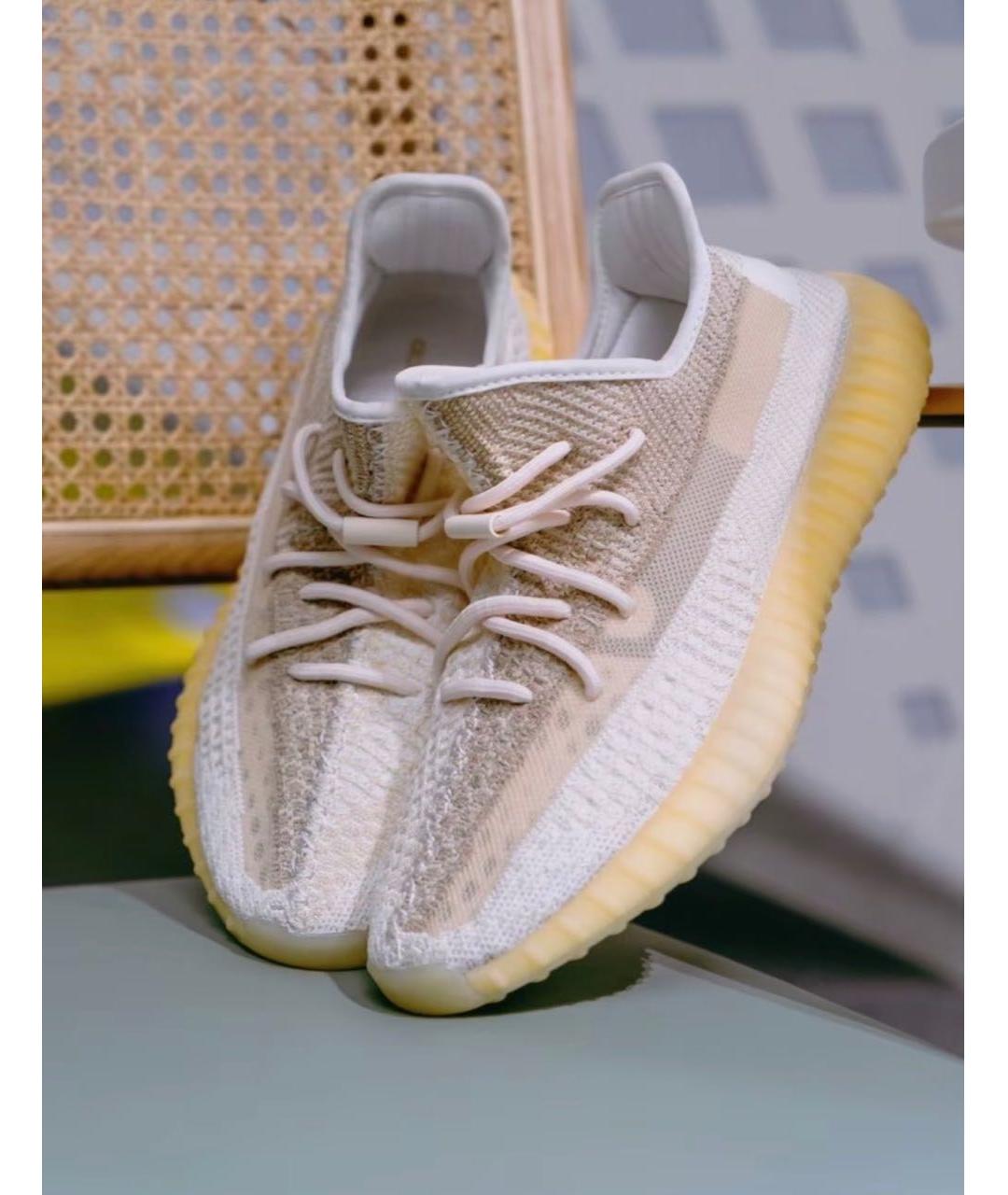 ADIDAS YEEZY Белые текстильные кроссовки, фото 3