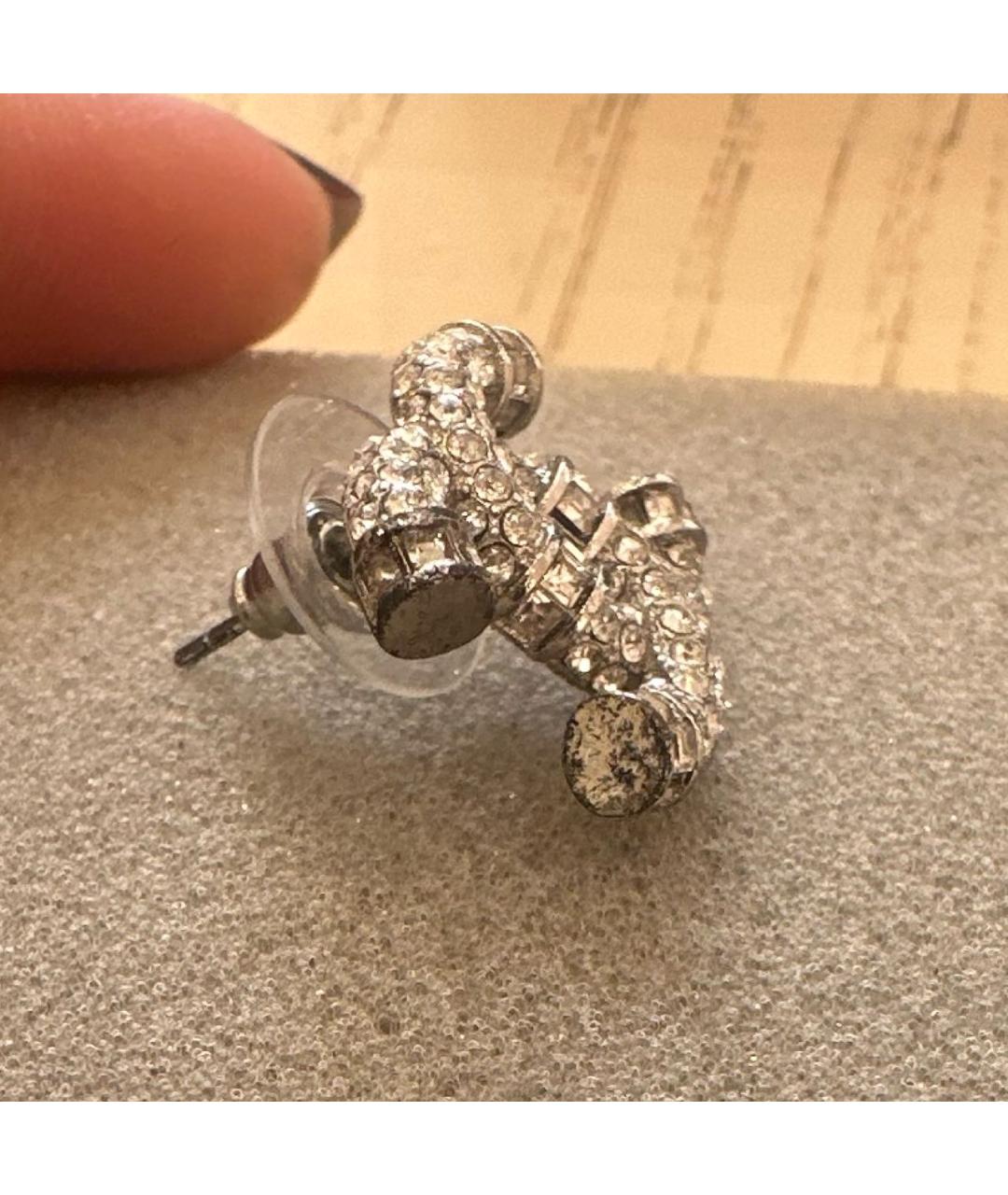 CHANEL Серебряные металлические серьги, фото 4