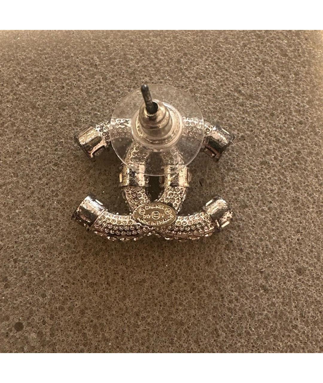 CHANEL Серебряные металлические серьги, фото 2