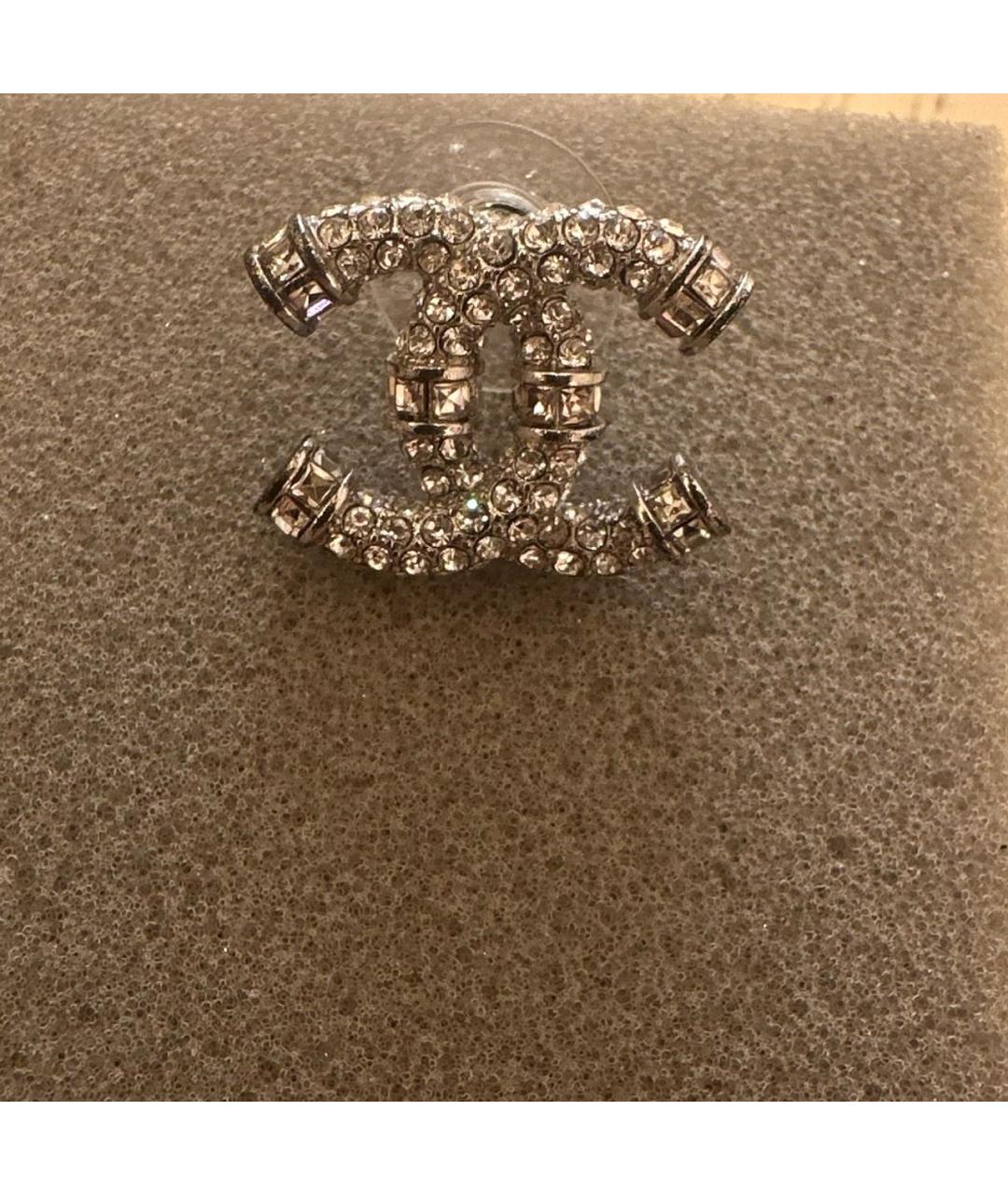 CHANEL Серебряные металлические серьги, фото 5