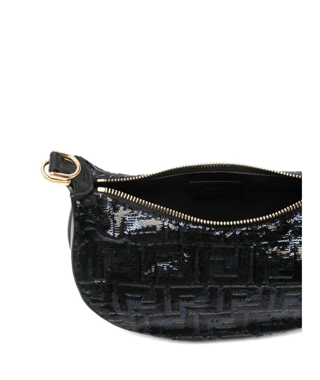 FENDI Черная тканевая сумка через плечо, фото 4