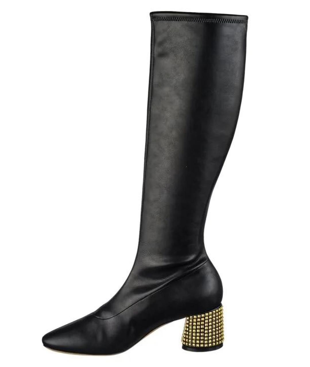 CASADEI Черные кожаные сапоги, фото 4