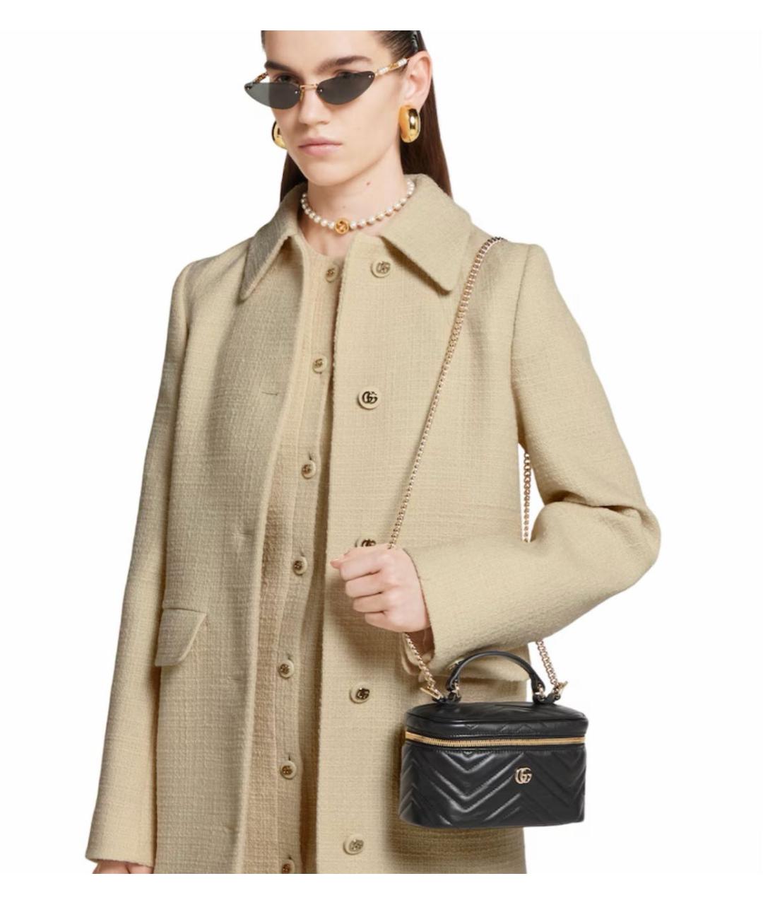 GUCCI Черная кожаная сумка через плечо, фото 2