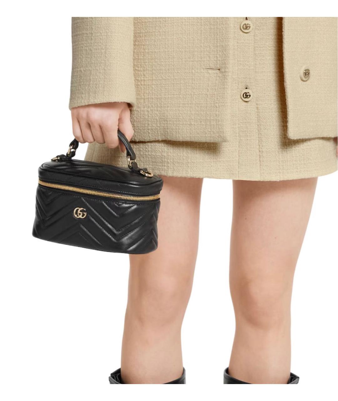 GUCCI Черная кожаная сумка через плечо, фото 3