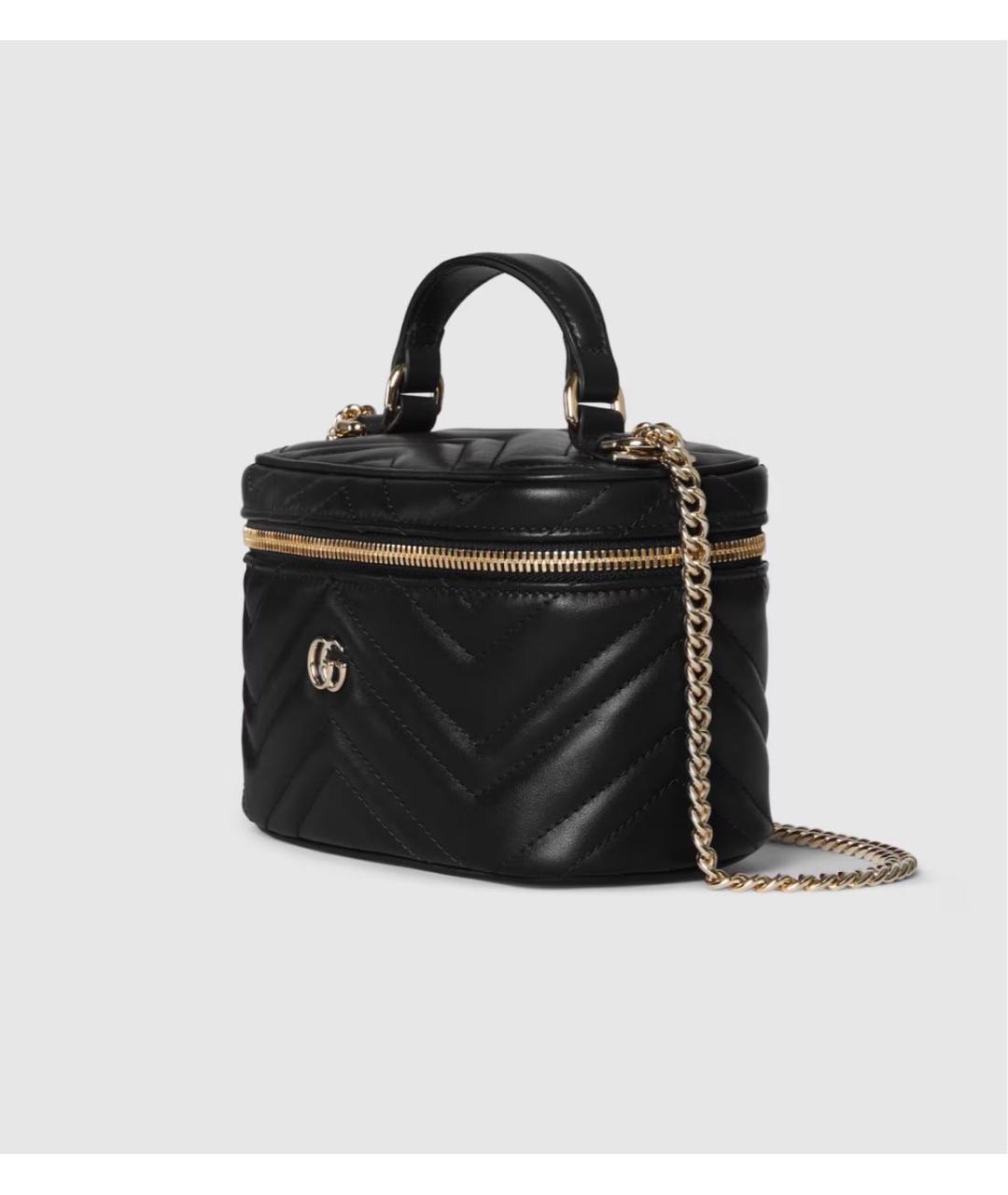 GUCCI Черная кожаная сумка через плечо, фото 4