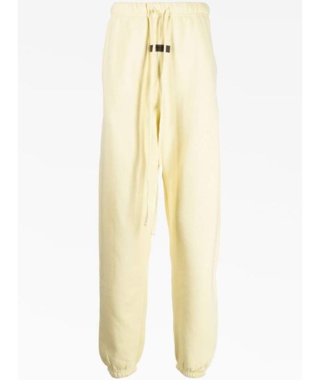 FEAR OF GOD ESSENTIALS Желтые хлопковые повседневные брюки, фото 4