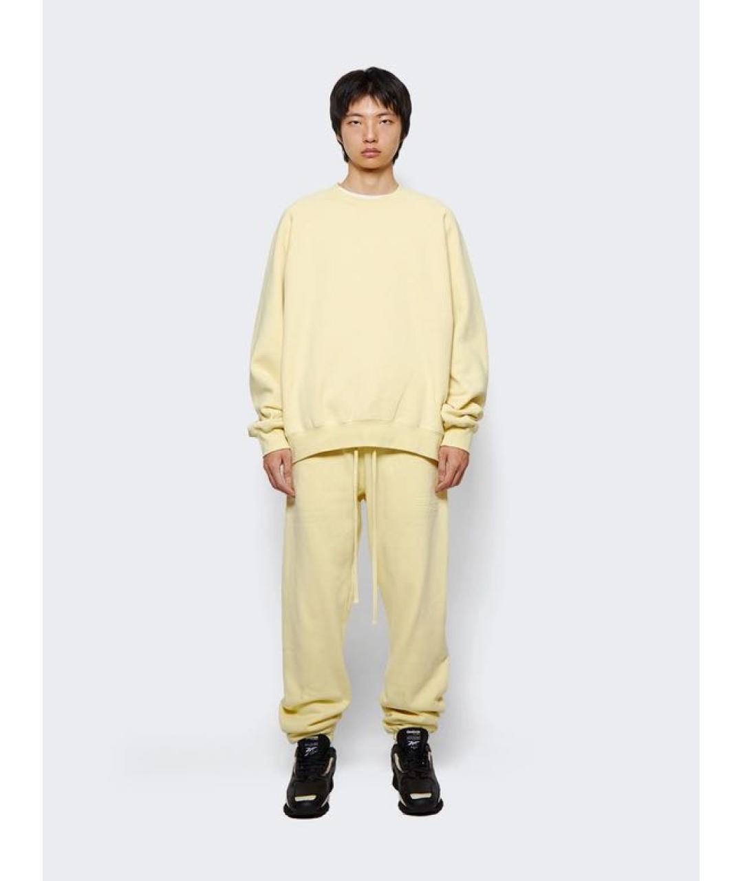 FEAR OF GOD ESSENTIALS Желтые хлопковые повседневные брюки, фото 3