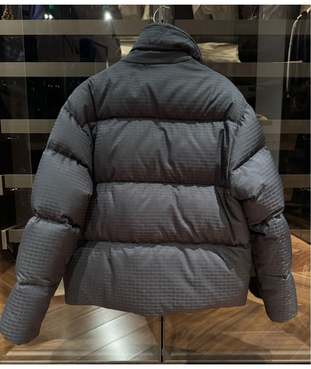 MIU MIU Черный полиэстеровый пуховик, фото 6