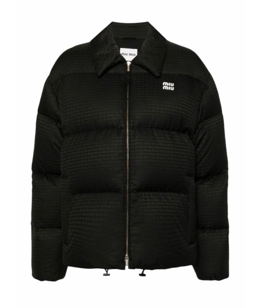 MIU MIU Черный полиэстеровый пуховик, фото 1