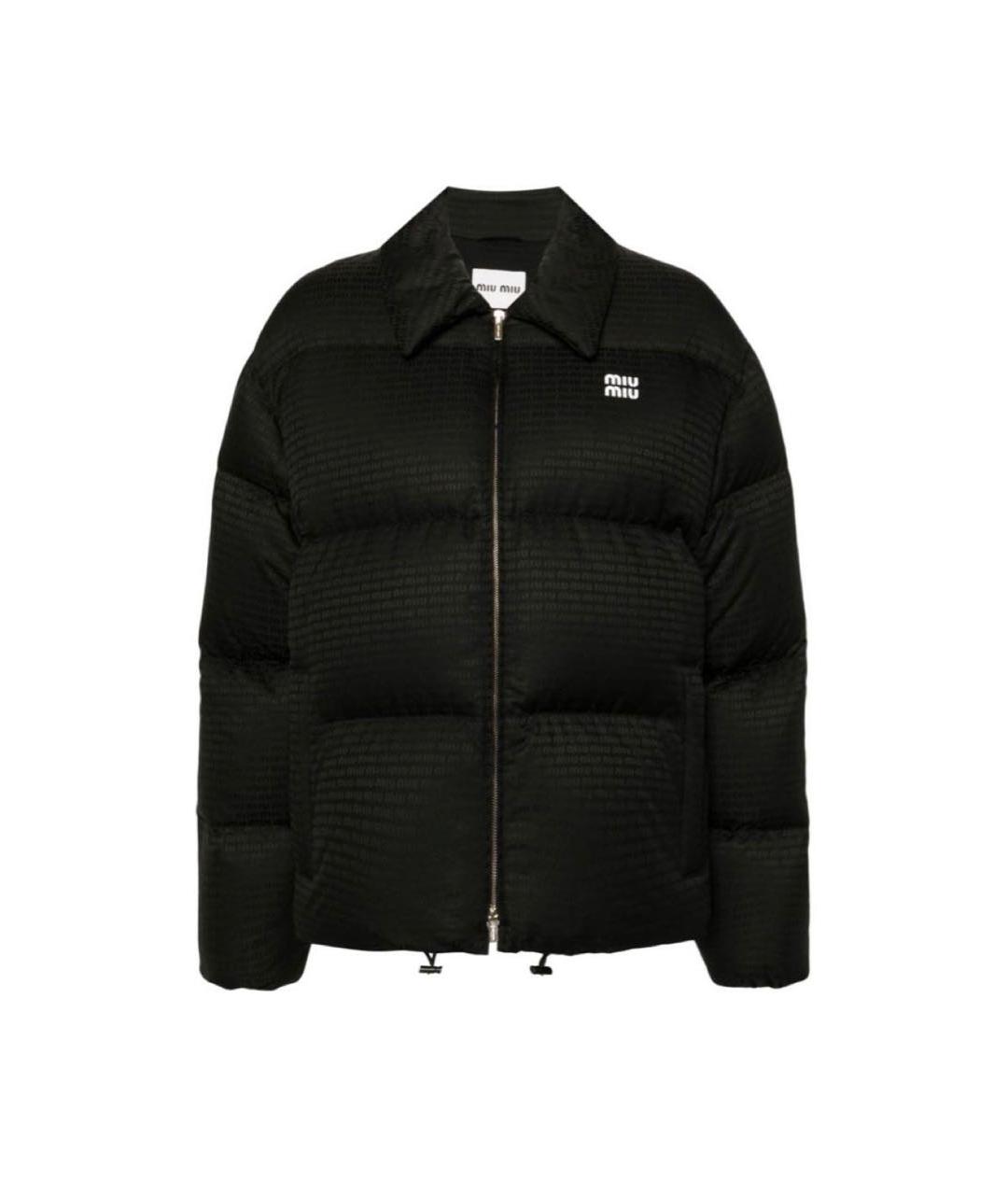 MIU MIU Черный полиэстеровый пуховик, фото 8