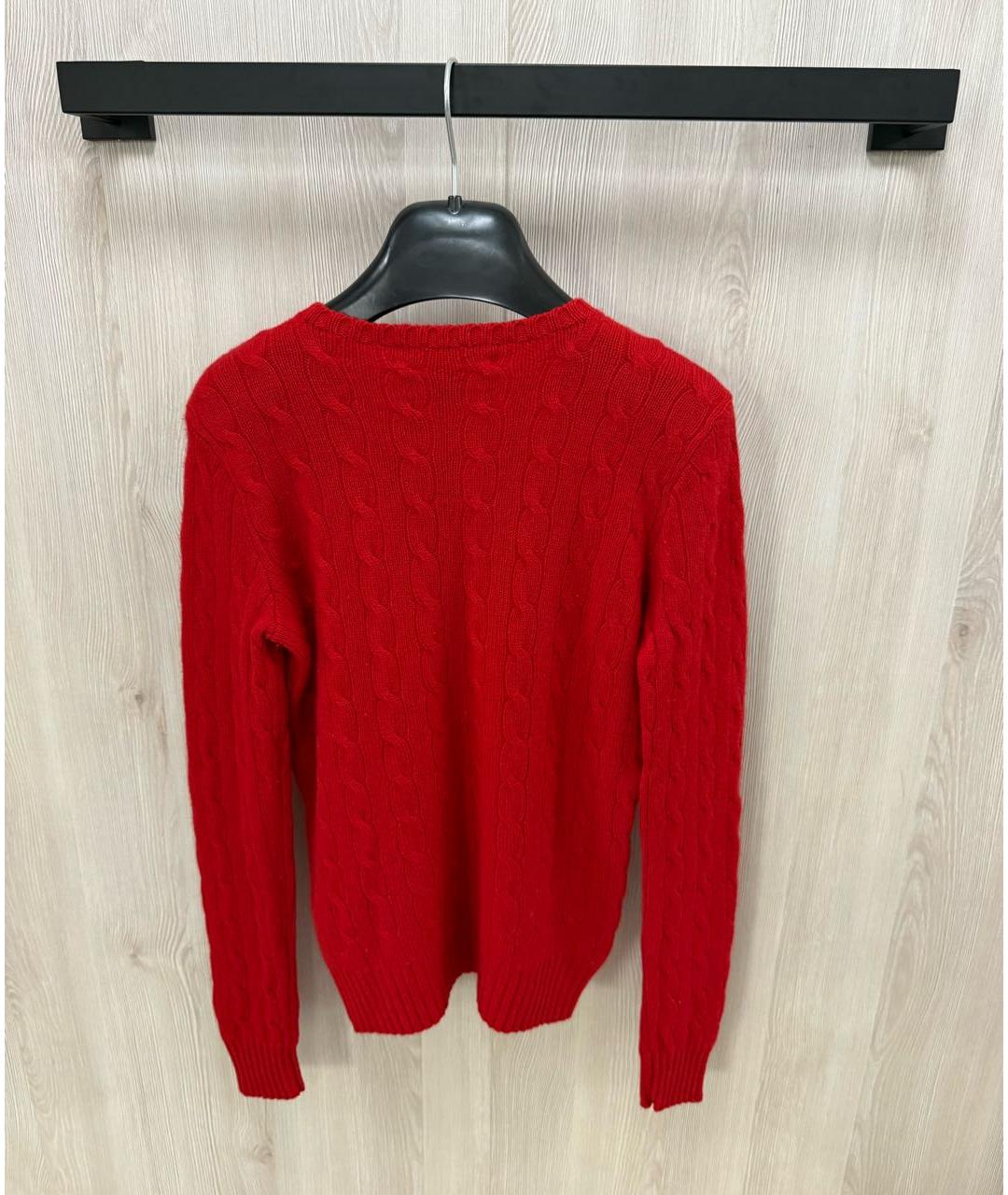 RALPH LAUREN Красный кашемировый джемпер / свитер, фото 3