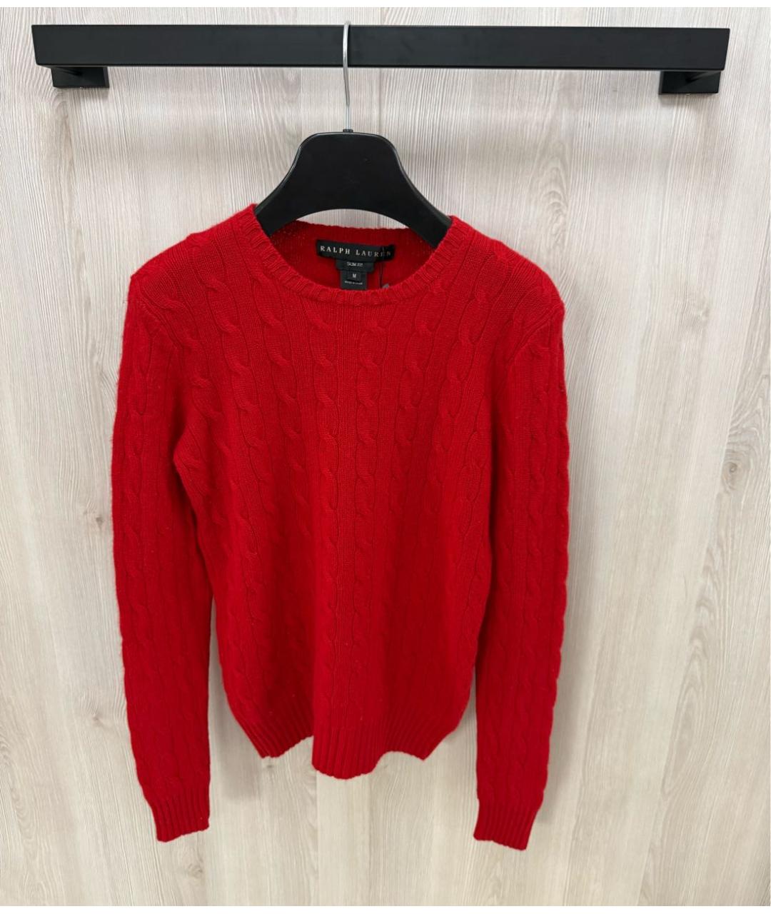 RALPH LAUREN Красный кашемировый джемпер / свитер, фото 5