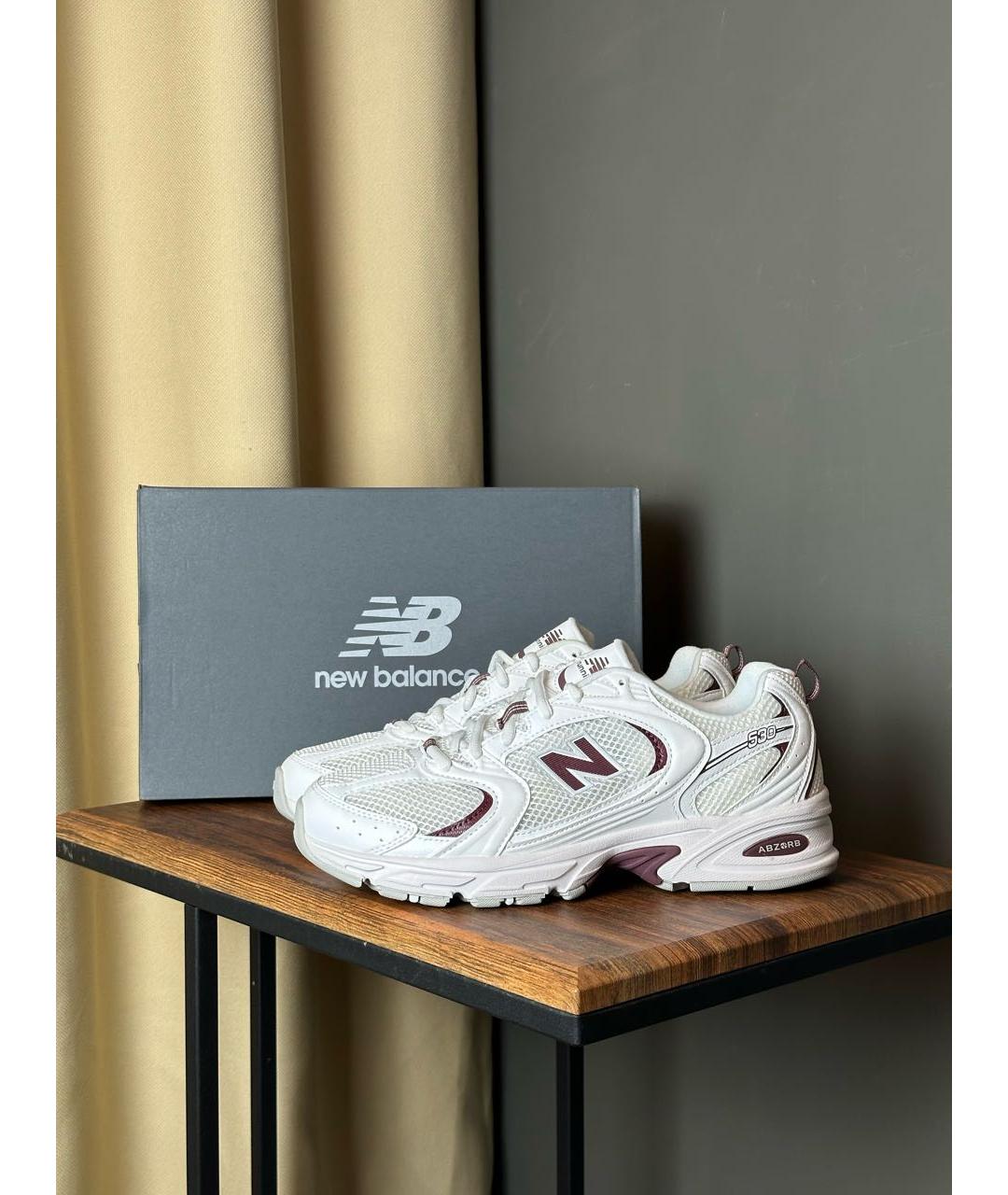 NEW BALANCE Белые текстильные низкие кроссовки / кеды, фото 2