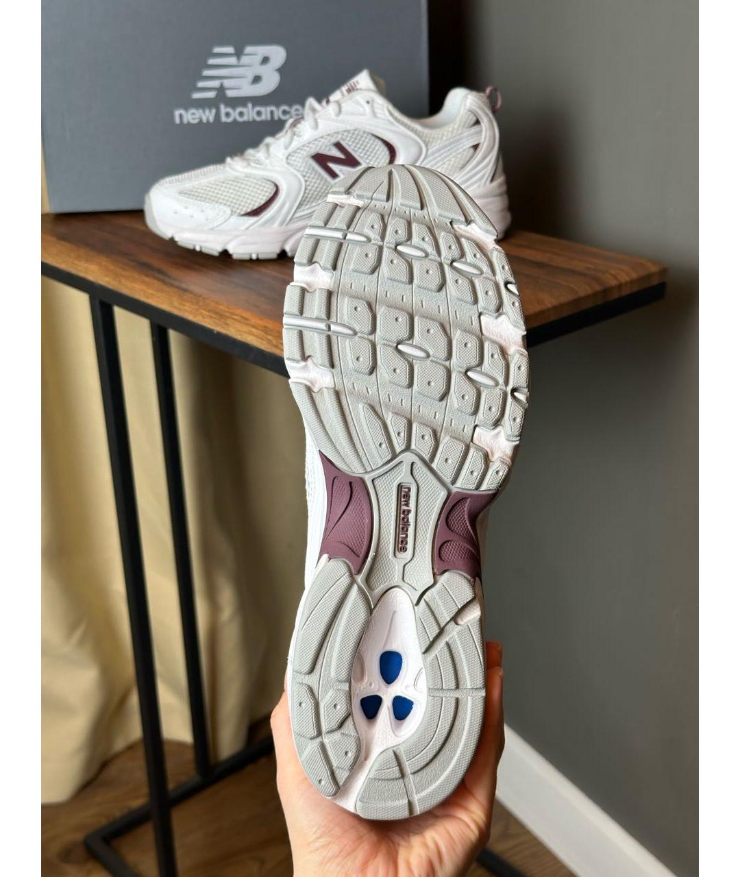NEW BALANCE Белые текстильные низкие кроссовки / кеды, фото 6