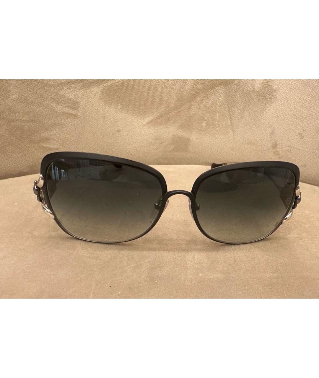 CHROME HEARTS Черные металлические солнцезащитные очки, фото 6