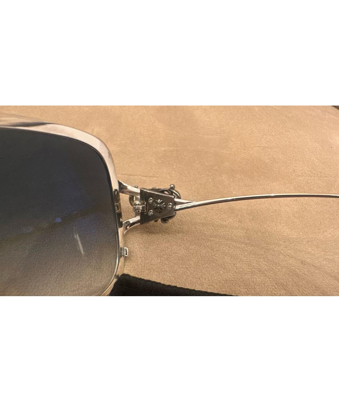 CHROME HEARTS Черные металлические солнцезащитные очки, фото 3