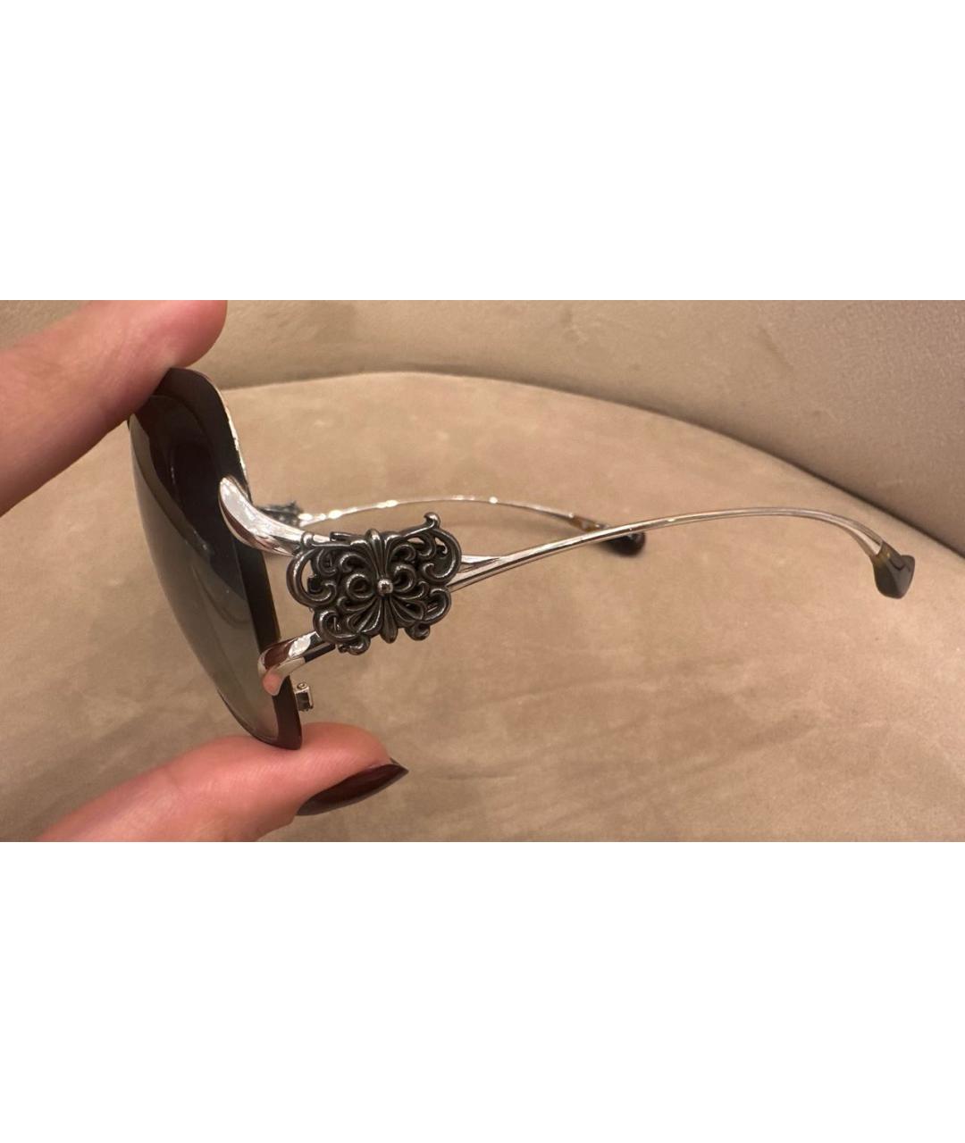 CHROME HEARTS Черные металлические солнцезащитные очки, фото 4