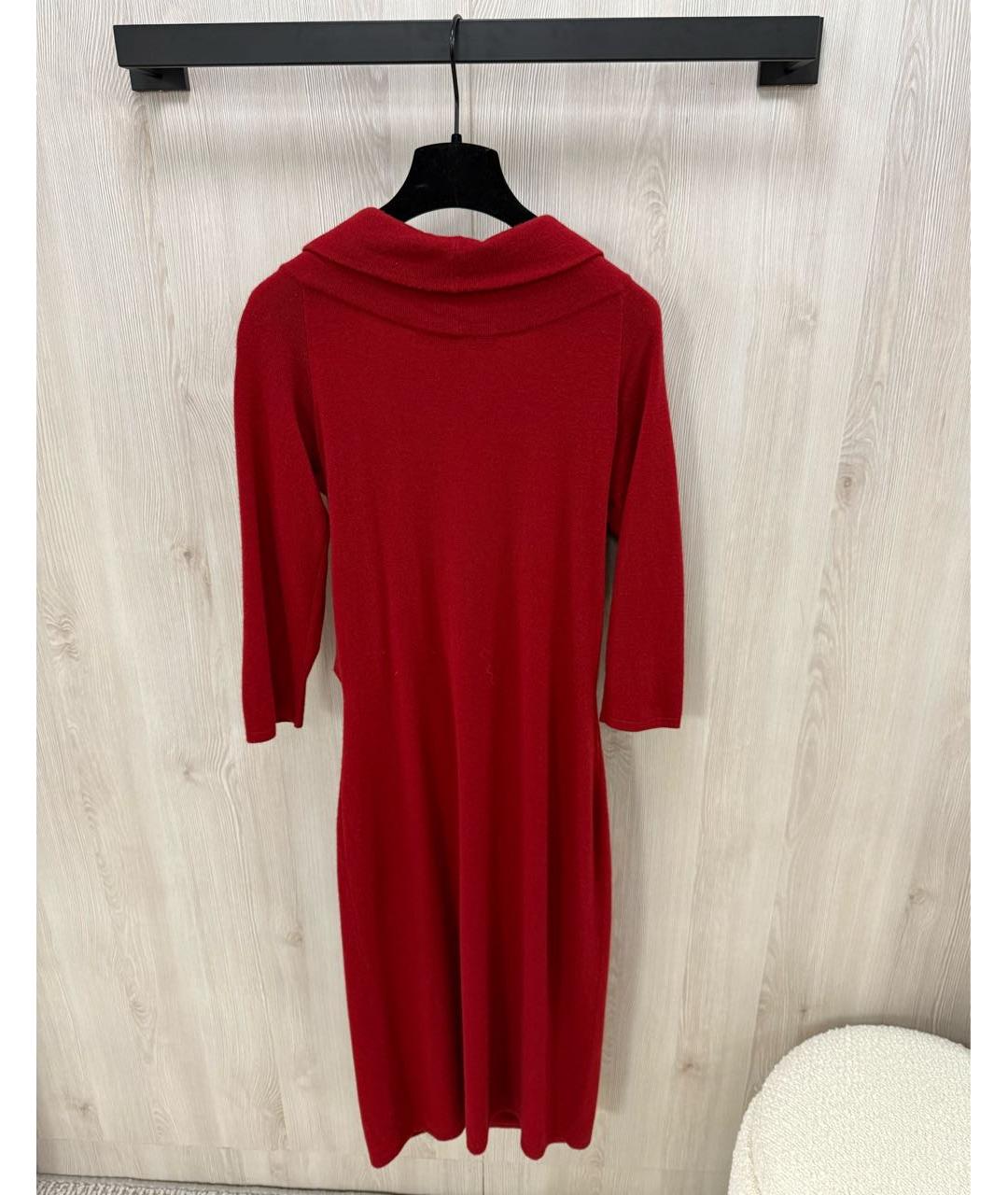 RALPH LAUREN Красное кашемировое повседневное платье, фото 3