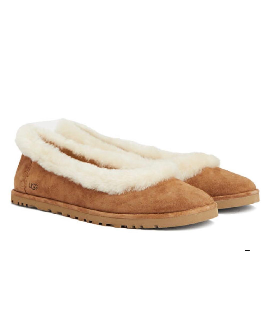 UGG AUSTRALIA Оранжевое замшевые балетки, фото 2