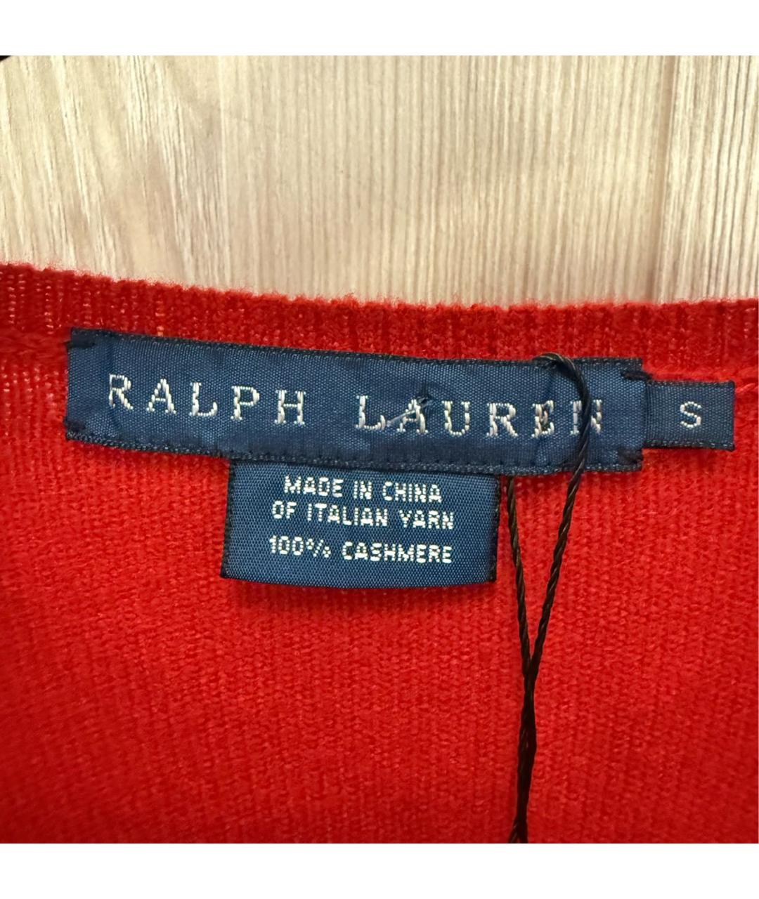 RALPH LAUREN Красное кашемировое повседневное платье, фото 2
