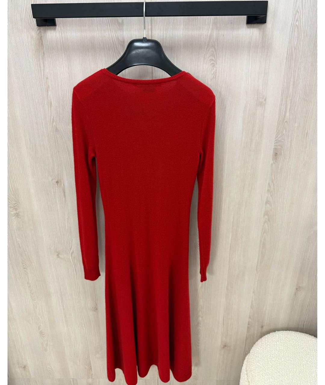 RALPH LAUREN Красное кашемировое повседневное платье, фото 3