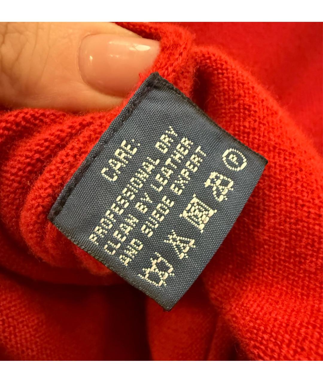 RALPH LAUREN Красное кашемировое повседневное платье, фото 4