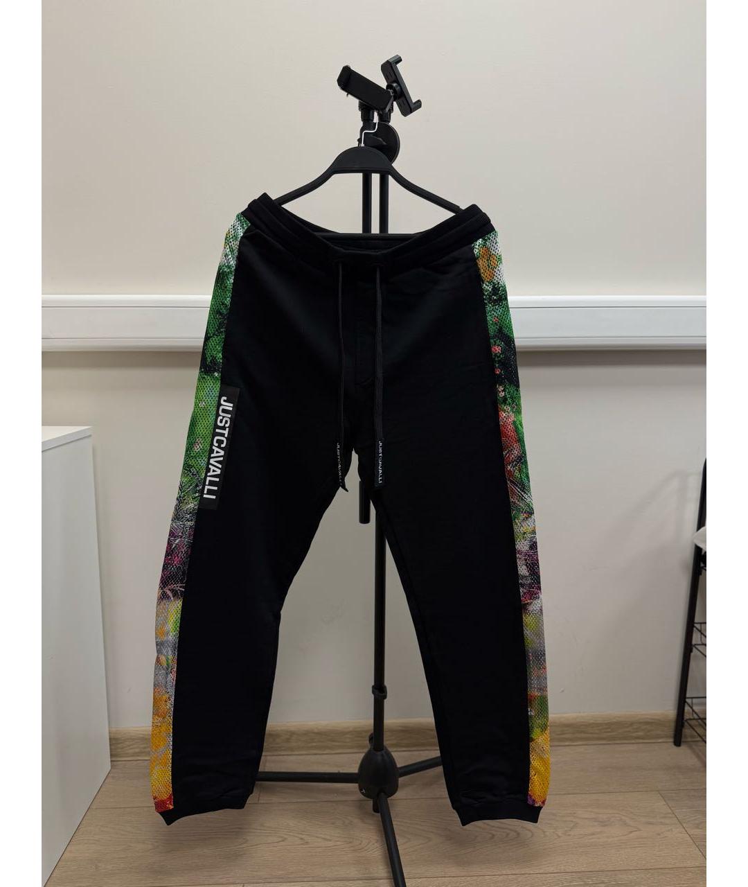 JUST CAVALLI Черные хлопковые спортивные брюки и шорты, фото 6