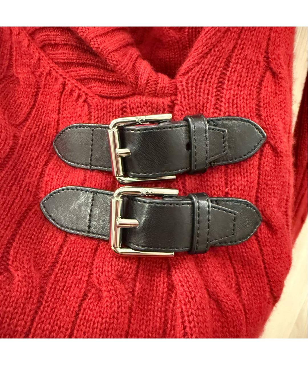 RALPH LAUREN Красный кашемировый кардиган, фото 3