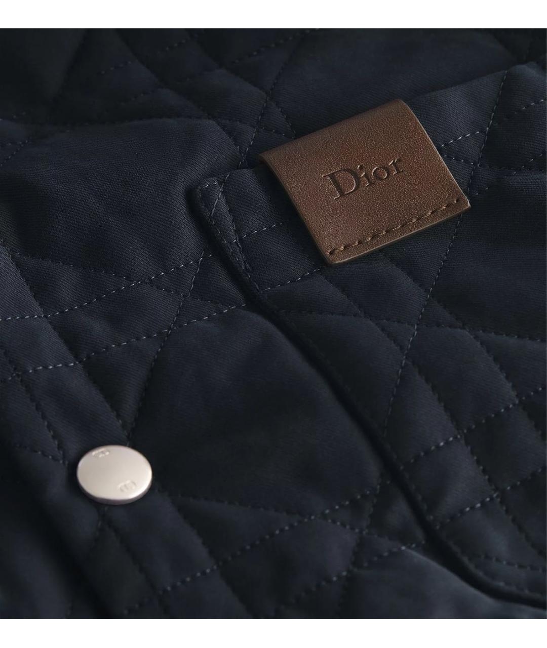 CHRISTIAN DIOR Темно-синяя хлопковая куртка, фото 4