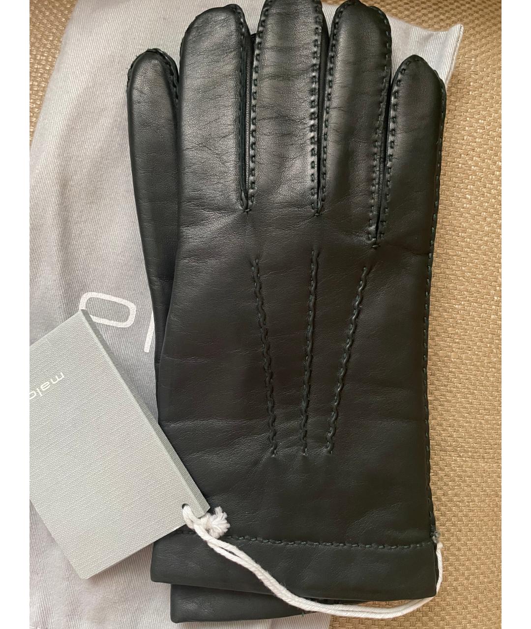 MALO Черные кожаные перчатки, фото 4