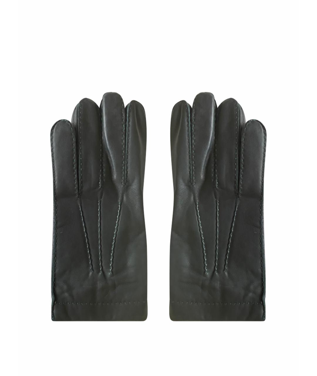 MALO Черные кожаные перчатки, фото 1