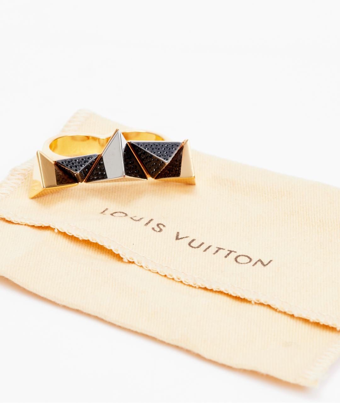 LOUIS VUITTON Золотое металлическое кольцо, фото 7