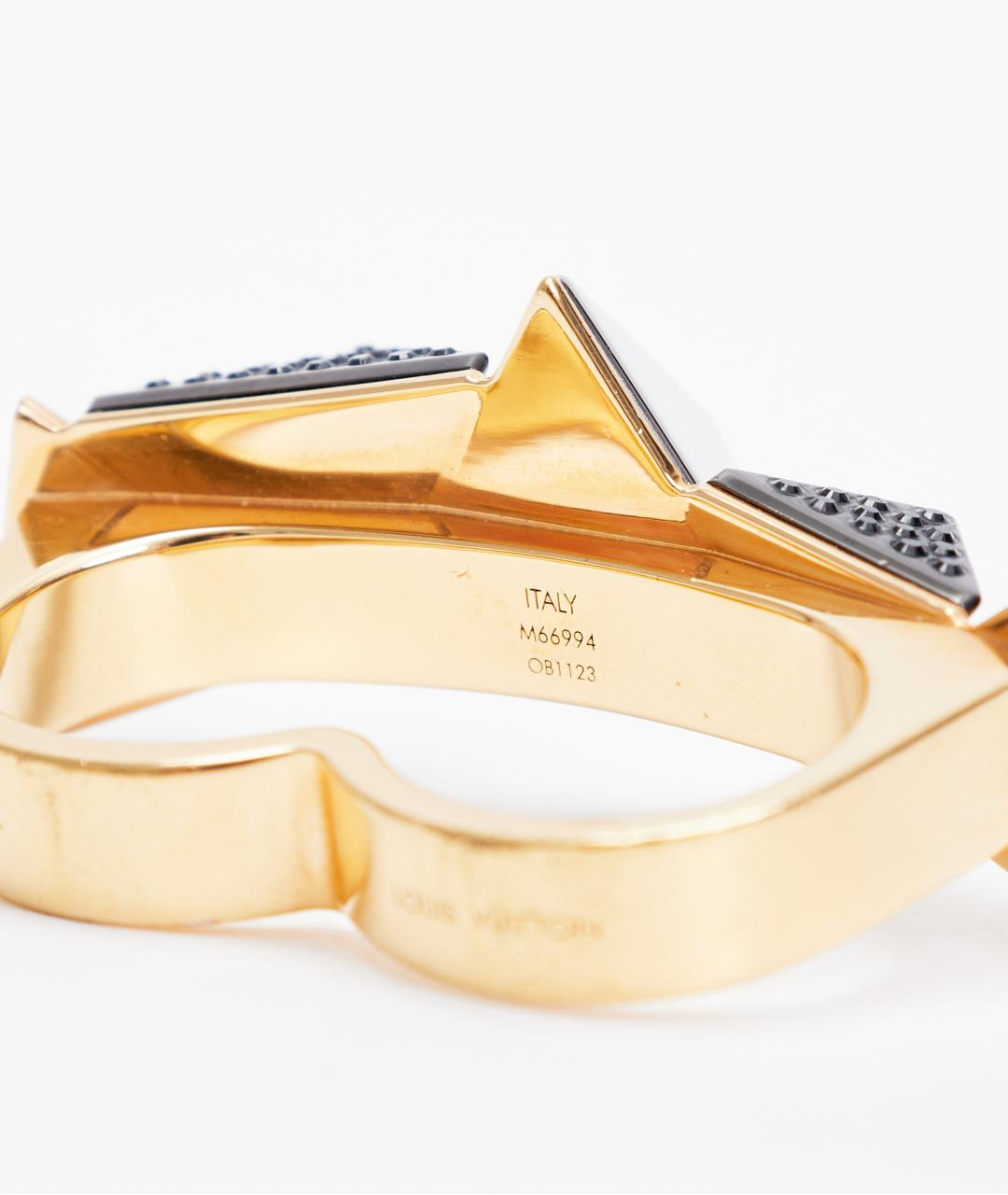 LOUIS VUITTON Золотое металлическое кольцо, фото 6