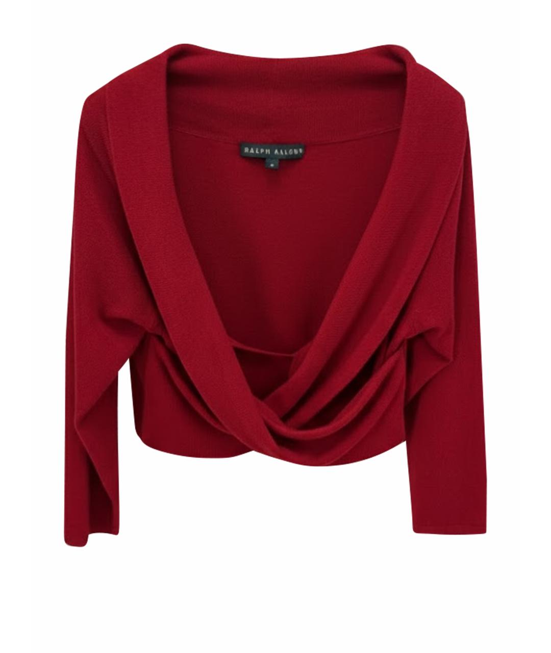 RALPH LAUREN Красный кашемировый джемпер / свитер, фото 1