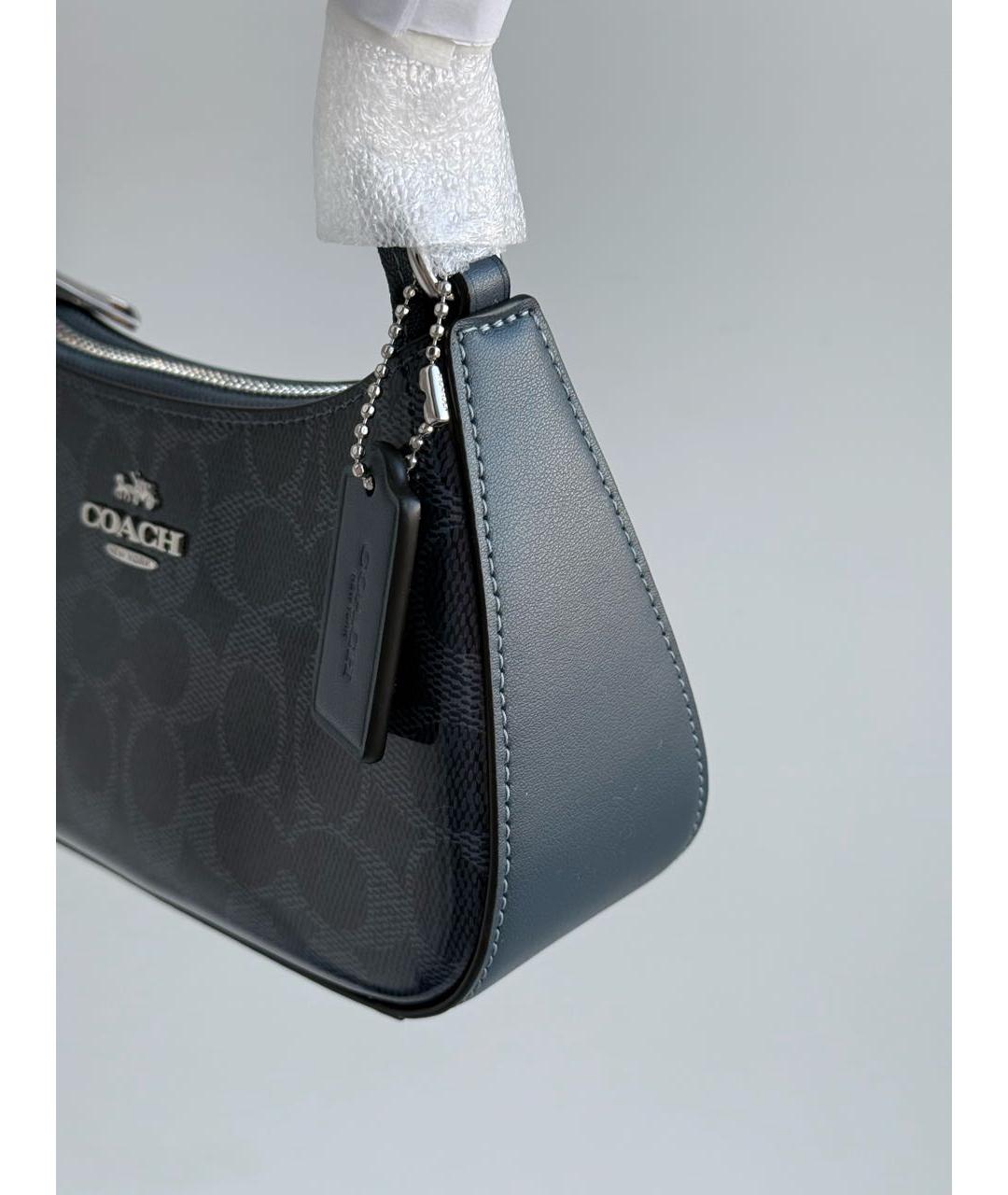 COACH Темно-синяя сумка с короткими ручками, фото 6