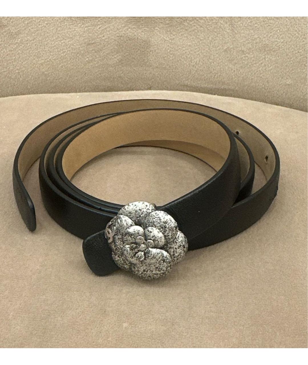 CHANEL Черный кожаный ремень, фото 5