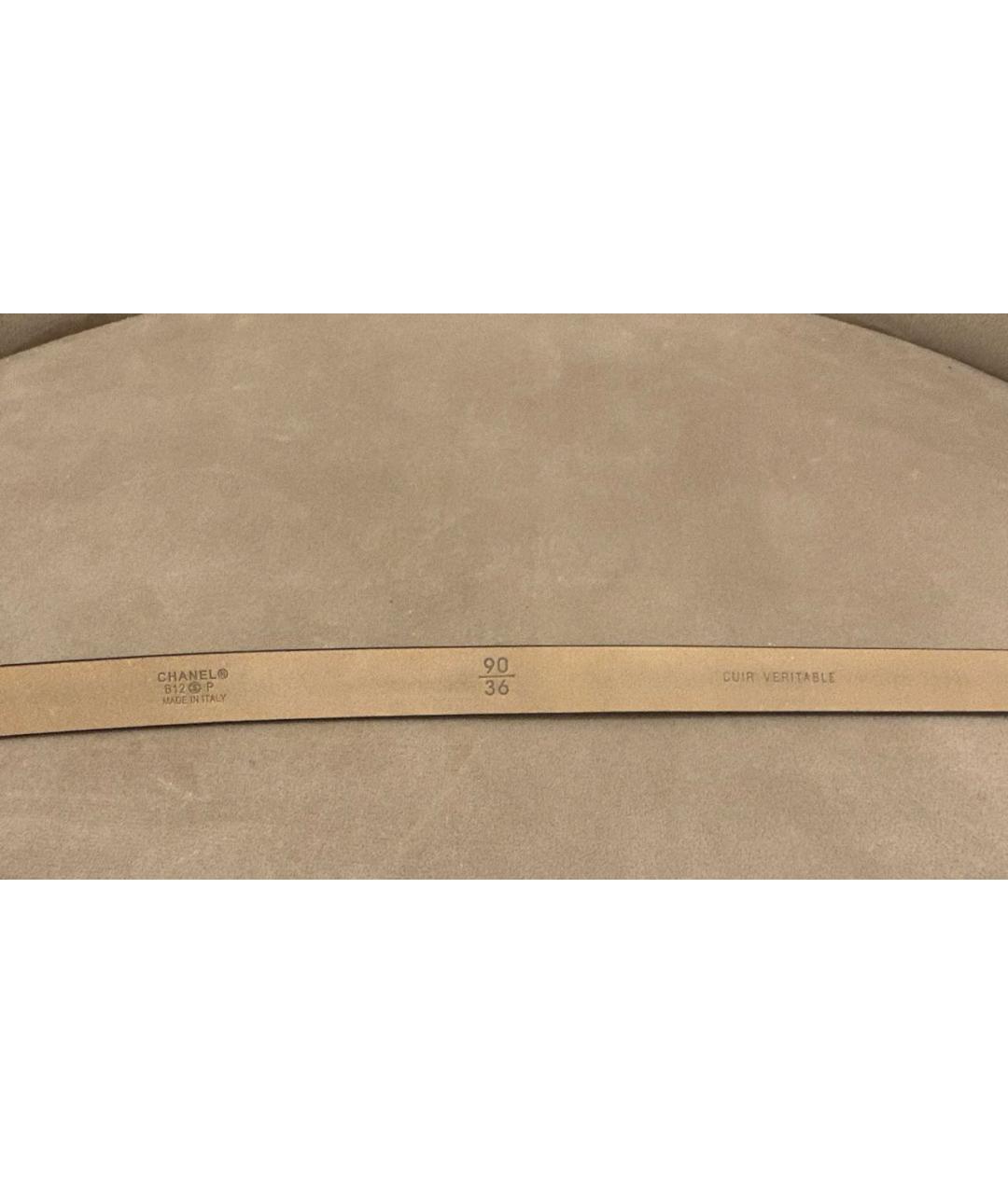 CHANEL Черный кожаный ремень, фото 3