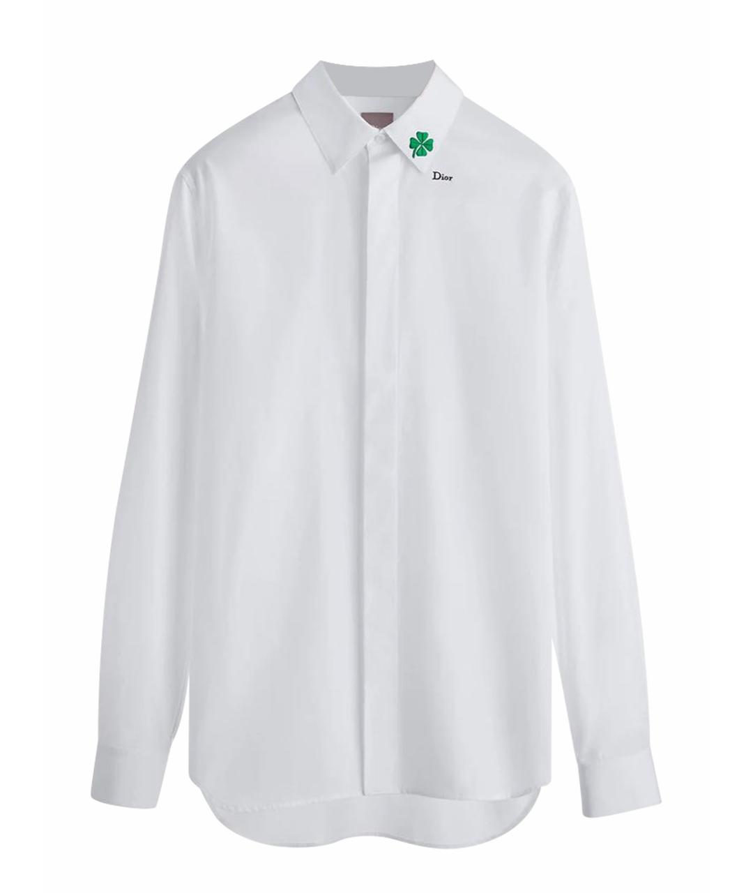 CHRISTIAN DIOR Белая хлопковая классическая рубашка, фото 1