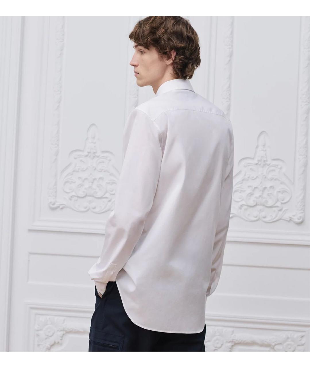 CHRISTIAN DIOR Белая хлопковая классическая рубашка, фото 3