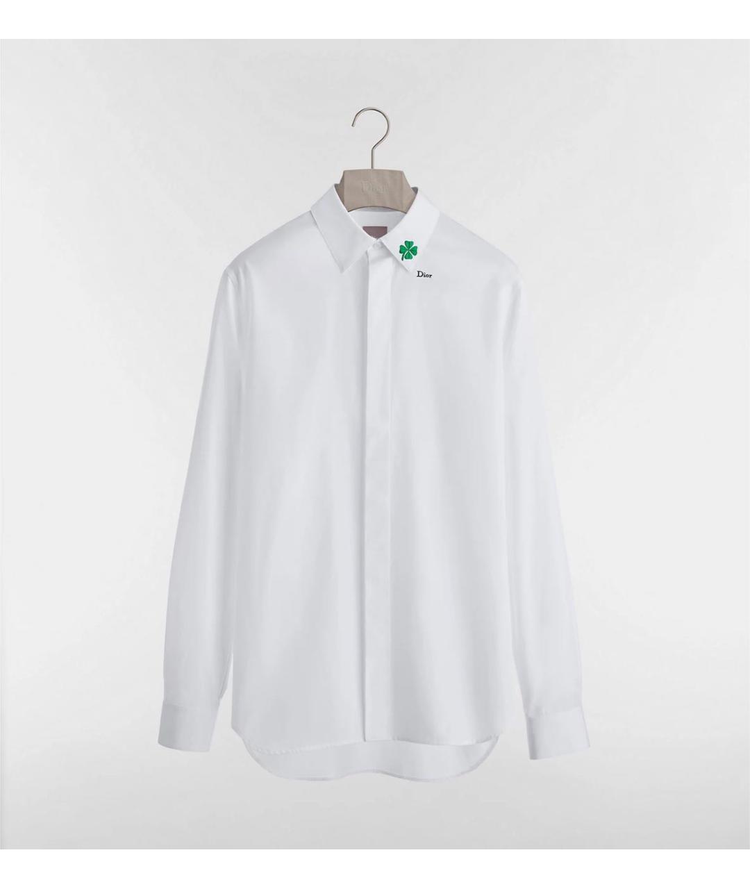 CHRISTIAN DIOR Белая хлопковая классическая рубашка, фото 5