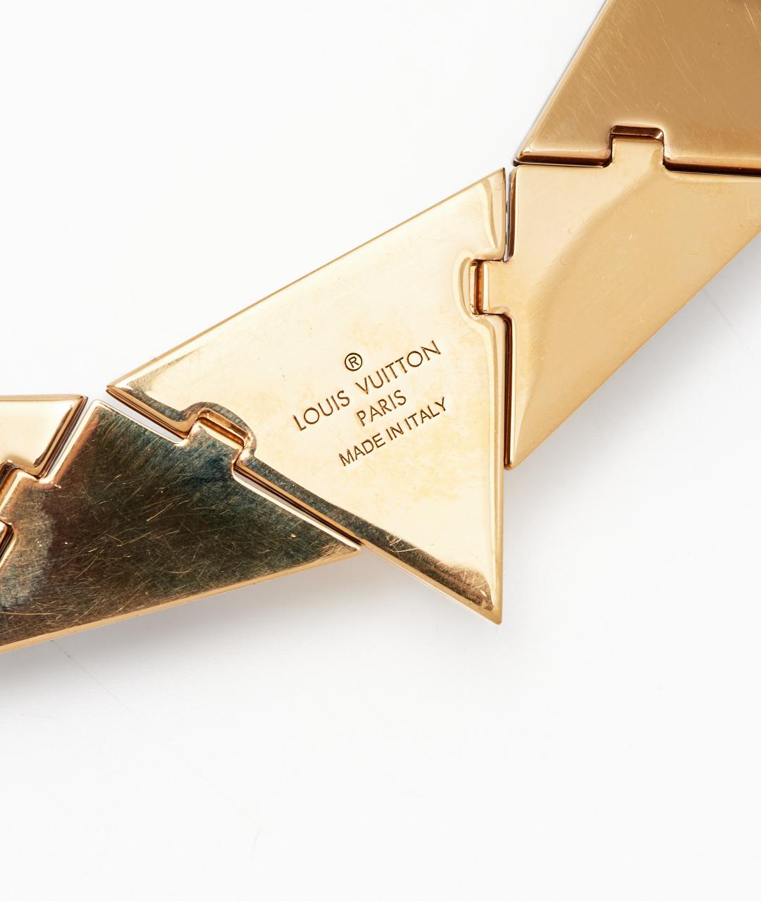 LOUIS VUITTON Золотое металлическое колье, фото 3