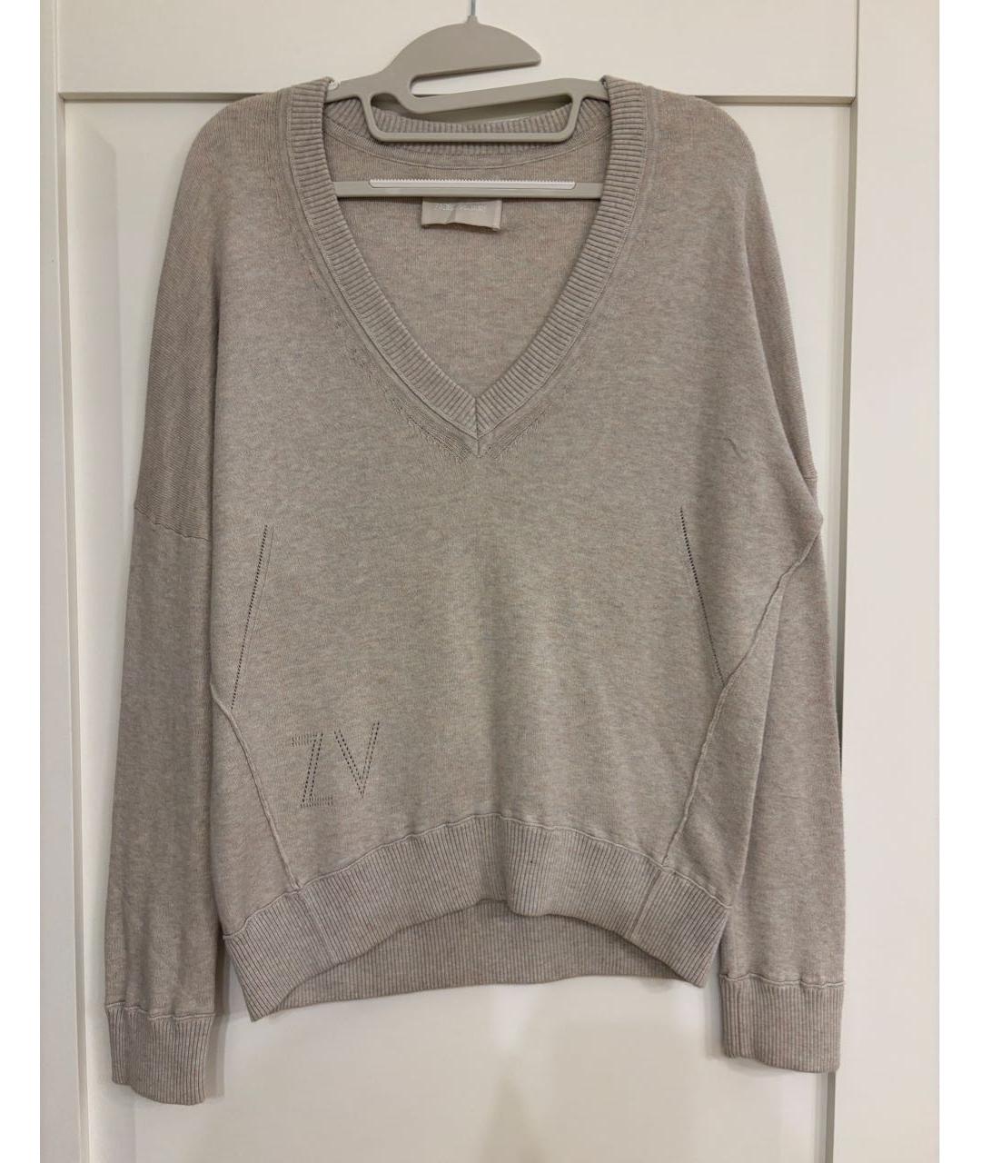 ZADIG & VOLTAIRE Бежевый хлопковый джемпер / свитер, фото 8