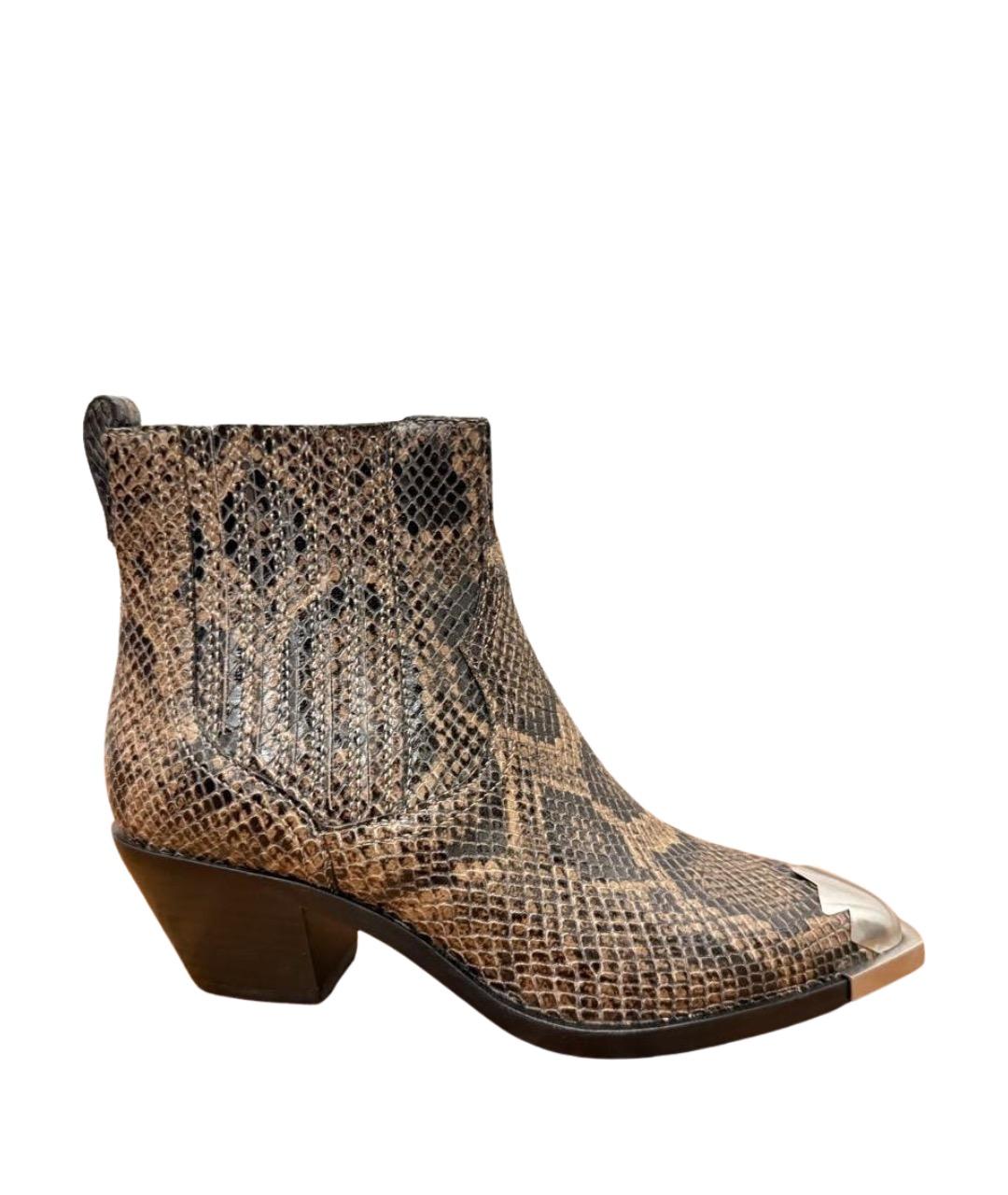 ASH Коричневые кожаные ботильоны, фото 1